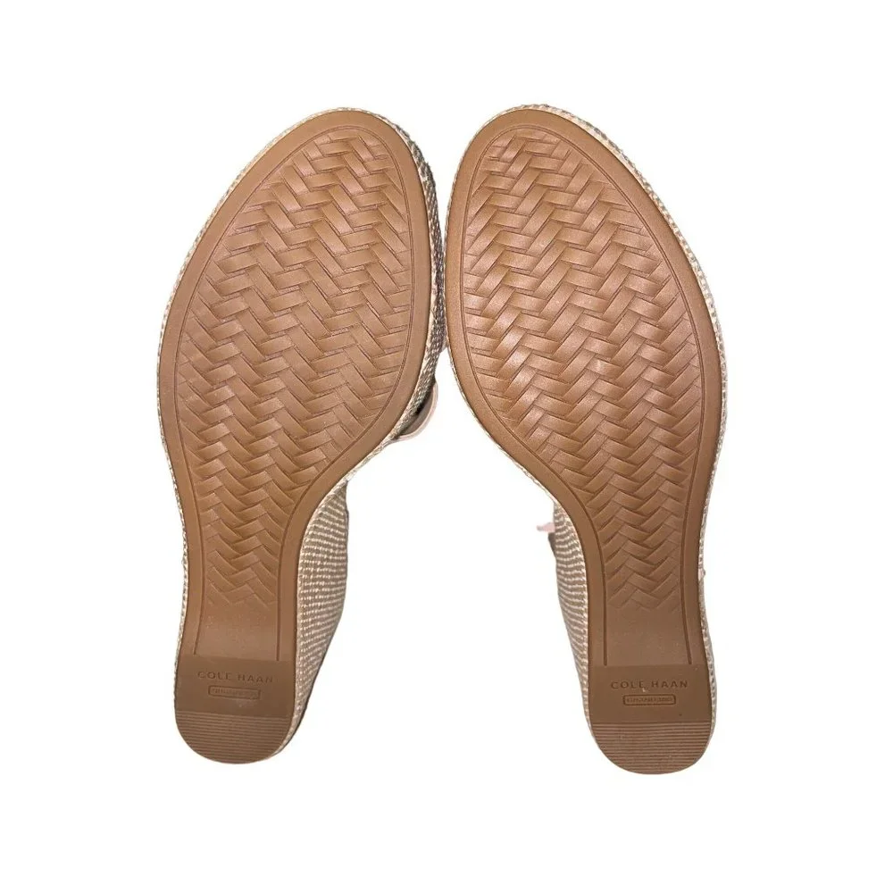 COLE HAAN Women's Cloudfeel All Day Espadrille Wedge Sandals Peach Whip Pink 9B - Picture 5 of 6